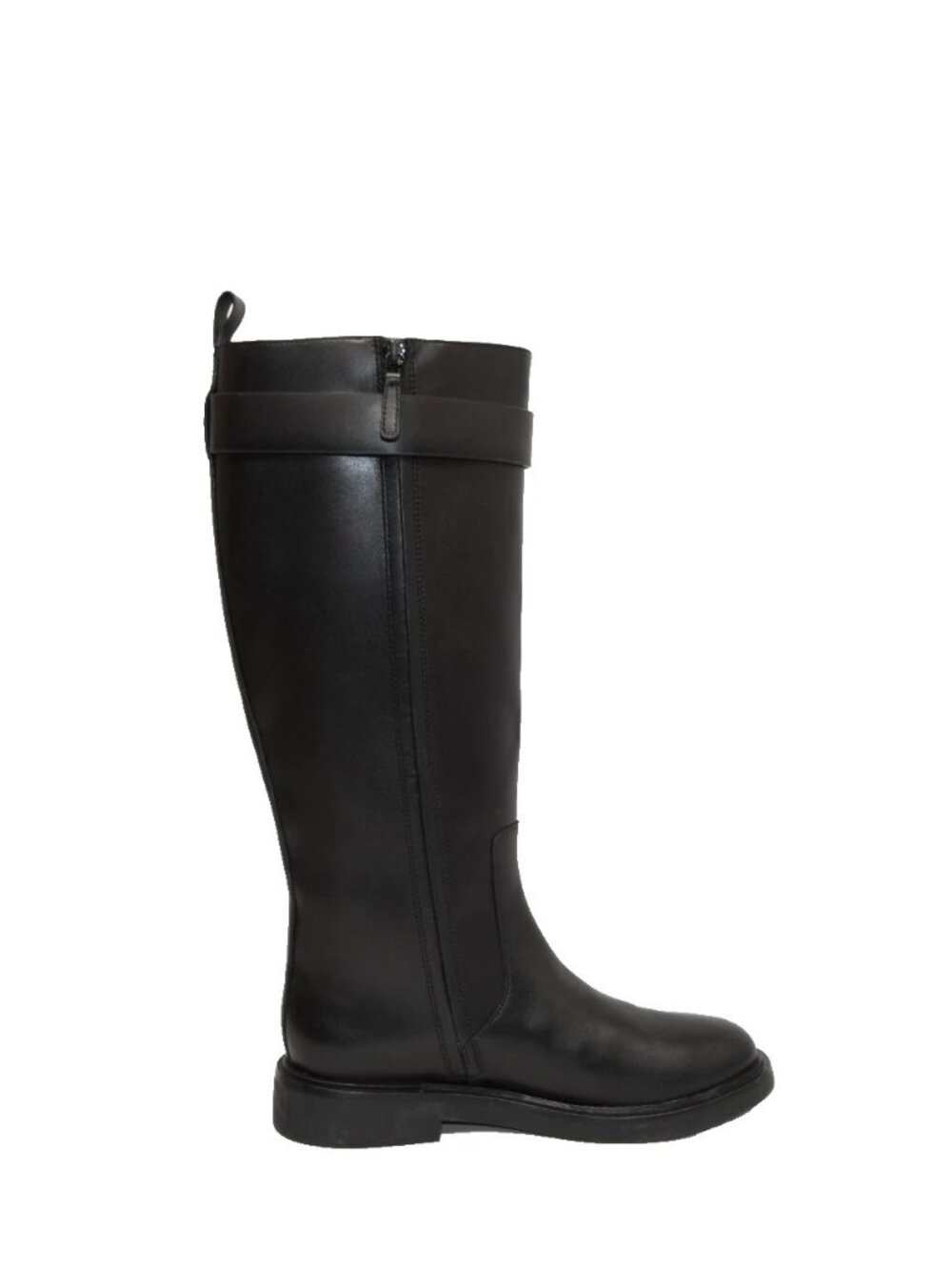 New! Tory Burch Double T Knee High Logo 35MM Boot Black Sz 6.5 M 150030 DD572